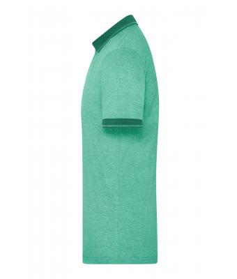 Heren Men's Heather Polo Groen-melange/donkergroen 8341