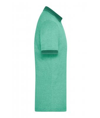 Heren Men's Heather Polo Groen-melange/donkergroen 8341