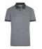Herren Men's Heather Polo Black-melange/black 8341
