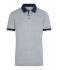 Herren Men's Heather Polo Grey-heather/navy 8341