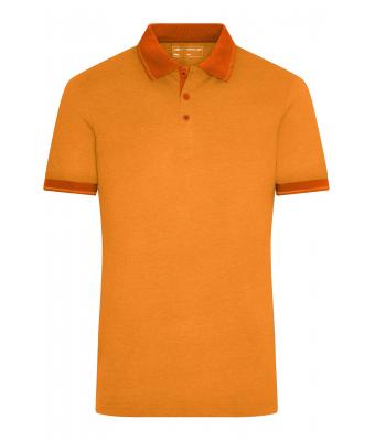 Men Men's Heather Polo Orange-melange/dark-orange 8341