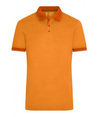 Heren Men's Heather Polo Oranje melange/donkeroranje 8341