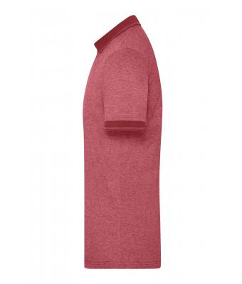 Heren Men's Heather Polo Wijnrood-melange/wijnrood 8341
