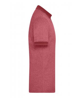 Heren Men's Heather Polo Wijnrood-melange/wijnrood 8341