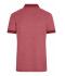 Heren Men's Heather Polo Wijnrood-melange/wijnrood 8341