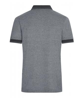 Heren Men's Heather Polo Zwart-melange/zwart 8341
