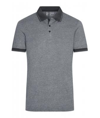 Heren Men's Heather Polo Zwart-melange/zwart 8341