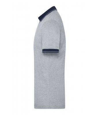 Homme Polo mélange homme Gris-chiné-foncé/marine 8341