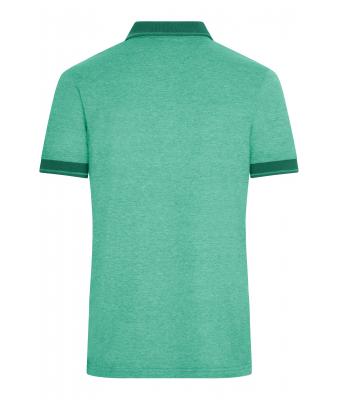 Homme Polo mélange homme Vert-mélange/vert foncé 8341