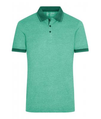 Homme Polo mélange homme Vert-mélange/vert foncé 8341
