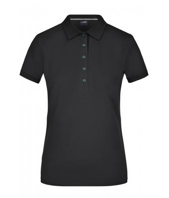 Femme Polo femme en coton Pima Noir 8396