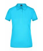 Damen Ladies' Elastic Polo Piqué Turquoise 8385