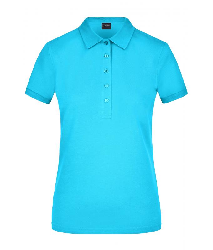 Damen Ladies' Elastic Polo Piqué Turquoise 8385