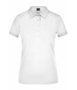 Damen Ladies' Elastic Polo Piqué White 8385