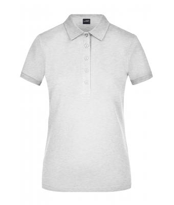 Dames Ladies' Elastic Polo Piqué Heather-grijs 8385