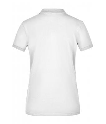 Dames Ladies' Elastic Polo Piqué Wit 8385