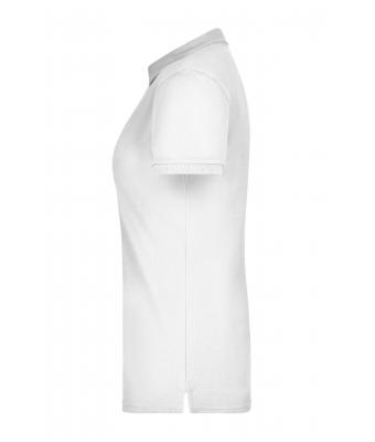 Femme Polo femme maille piquée élastique Blanc 8385