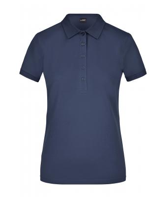Femme Polo femme maille piquée élastique Marine 8385