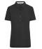 Dames Ladies' Polo Zwart/wit-titaan 8423