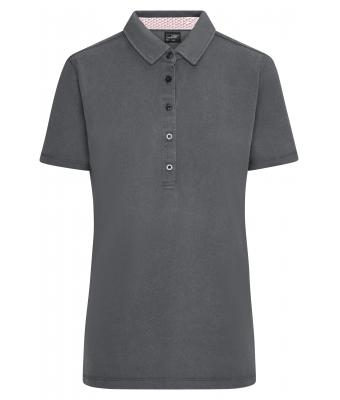 Dames Ladies' Polo Grafiet/wit-rood 8423