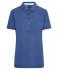Dames Ladies' Polo Navy/wit-lichtblauw 8423