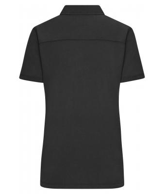 Damen Ladies' Polo Black/white-titan 8423
