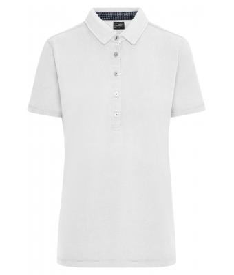 Dames Ladies' Polo Wit/navy-wit 8423