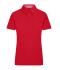 Dames Ladies' Traditional Polo Rood/rood-wit 8449