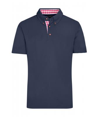Heren Men's Traditional Polo Navy/rood-wit 8450