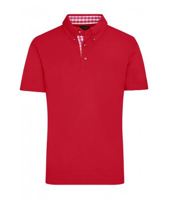 Heren Men's Traditional Polo Rood/rood-wit 8450