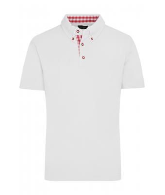 Heren Men's Traditional Polo Wit/rood-wit 8450