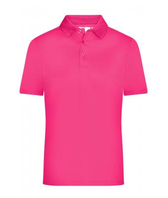 Homme Polo micro polyester homme Rose-vif 8576