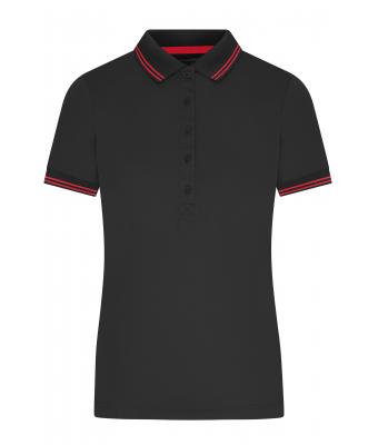 Damen Ladies' Functional Polo Black/red 11457