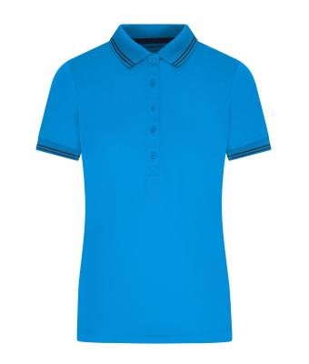 Femme Polo fonctionnel pour femmes Bleu-vif/marine 11457