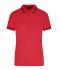 Femme Polo fonctionnel pour femmes Rouge/noir 11457