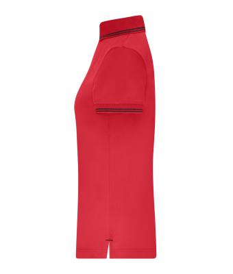 Femme Polo fonctionnel pour femmes Rouge/noir 11457