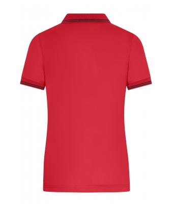 Femme Polo fonctionnel pour femmes Rouge/noir 11457