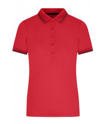 Femme Polo fonctionnel pour femmes Rouge/noir 11457