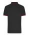 Heren Men's Functional Polo Zwart/rood 11458
