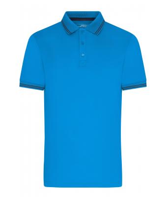 Homme Polo fonctionnel pour hommes Bleu-vif/marine 11458