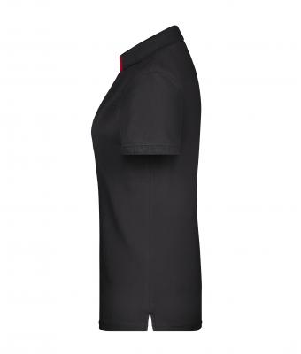 Ladies Ladies' Polo Single Stripe Black/red 8659