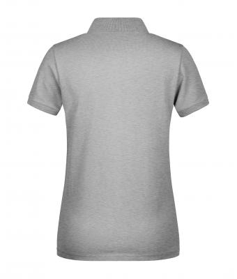 Ladies Ladies' Polo Single Stripe Grey-heather/red 8659