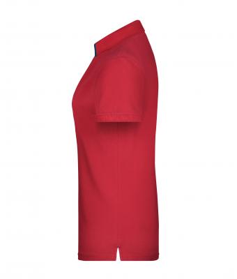 Dames Ladies' Polo Single Stripe Rood/navy 8659