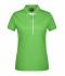 Damen Ladies' Polo Single Stripe Lime-green/white 8659