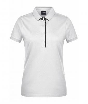 Damen Ladies' Polo Single Stripe White/black 8659