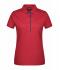 Dames Ladies' Polo Single Stripe Rood/navy 8659
