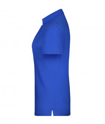 Dames Ladies' Polo Single Stripe Royal/wit 8659