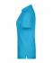 Dames Ladies' Polo Single Stripe Turquoise/wit 8659