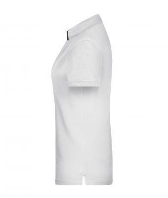 Dames Ladies' Polo Single Stripe Wit/zwart 8659