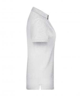 Dames Ladies' Polo Single Stripe Wit/zwart 8659